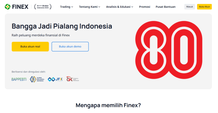 Tangkapan layar finex.co.id