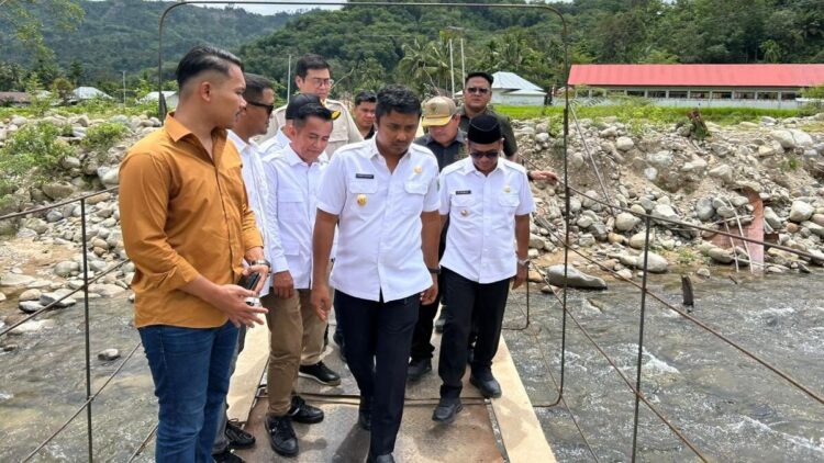 Wagub Vasko cek jembatan di Pessel