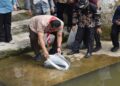 Wali Kota dan Anggota DPR RI Tebar Benih Ikan di Dua Titik di Pariaman