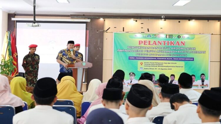 Wako Pariaman Ajak Pemuda Muhammadiyah Berkontribusi dalam Pembangunan Pariaman 1 Wako Pariaman Yota Balad menghadiri Pelantikan dan Pengukuhan Baitul Arqom Dasar PDPM Kota Pariaman Periode Muktamar XVIII (2023-2027). (Foto: Ist)