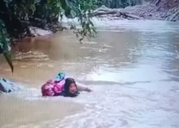 Viral! Bidan di Pasaman Nekat Seberangi Sungai demi Obati Pasien TBC