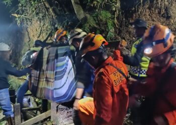 Operasi SAR Ditutup, 24 Orang Tersesat di Hutan Limapuluh Kota Ditemukan Selamat 6 Evakuasi 24 orang yang tersesat di hutan Limapuluh Kota pada Kamis malam. (dok. Basarnas Padang)
