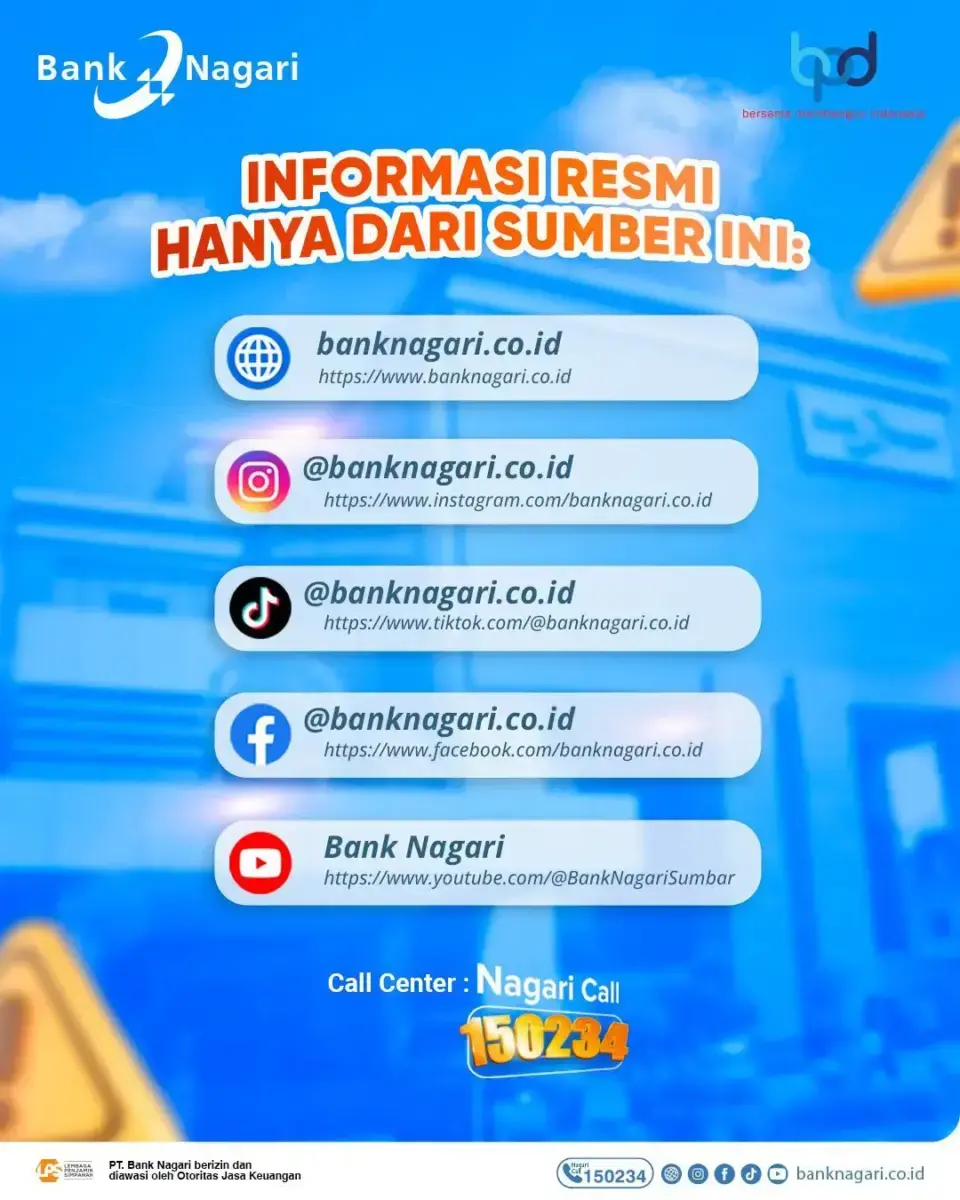 Waspada Hoaks, Bank Nagari Imbau Masyarakat tak Tertipu Modus Kejahatan Perbankan 2 info hoaks Bank Nagari