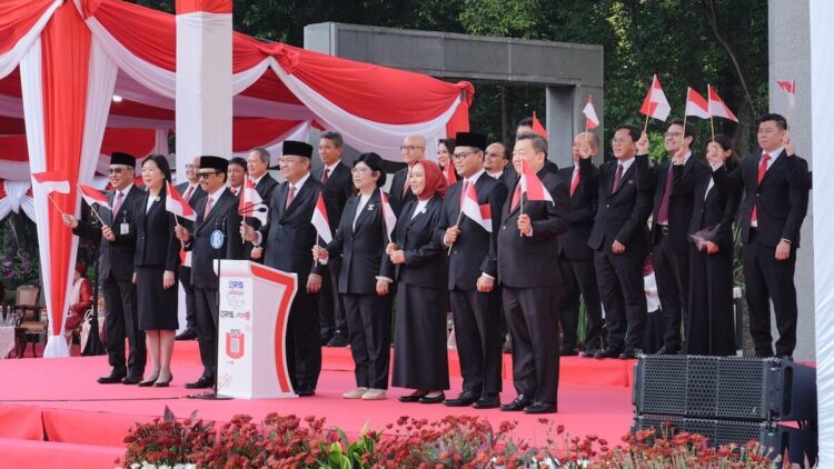 Jajaran pimpinan Bank Indonesia saat upacara HUT RI ke-80. (dok. istimewa)