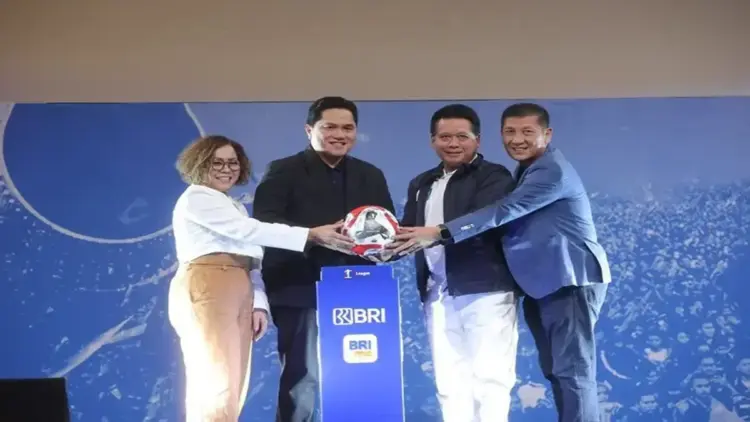 BRI Super League 2025/2026 Resmi Diluncurkan, Liga 1 Ganti Nama 1 Launching BRI Super League 2025/2026, Minggu (3/8/2025). (c) Bola.net/M Iqbal Ichsan
