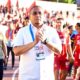 Penasihat Semen Padang FC Andre Rosiade saat menemani tim berkeliling menyapa penonton di GHAS. (dok. Radarsumbar)