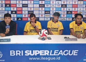 Prematch press conference Semen Padang FC vs PSM Makasar. (dok. Radarsumbar.com)