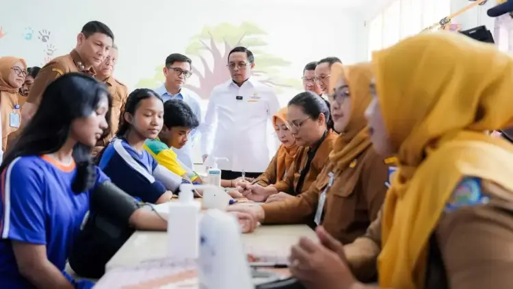 Pemerintah Resmi Luncurkan Program Cek Kesehatan Gratis di Sekolah 1 Program Cek Kesehatan Gratis (CKG) resmi dimulai. (dok. PCO RI)