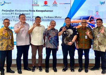 Kerja sama antara Bank Nagari dengan sejumlah dealer resmi di Sumatera Barat terkait kredit kendaraan. (dok. istimewa)