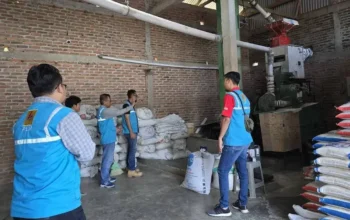 PLN Unit Pelaksana Pelayanan Pelanggan (UP3) Payakumbuh lakukan penyalaan huller listrik berkapasitas 33 kVA pada Huller Listrik Welky. (dok. istimewa)