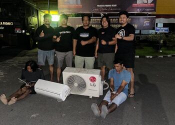 Tim Klewang ciduk dua pelaku pencurian AC di Padang. (dok. istimewa)