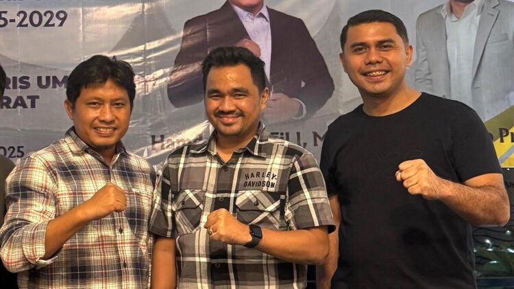 Defli Nasri nyatakan dukungan untuk Hamdanus-Anandya Dipo di bursa pemilihan pimpinan KONI Sumbar. (dok. istimewa)