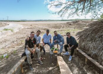 Menteri Trenggono ajak Raffi Ahmad dan Dudas Minus One ke K-Signs. (dok. istimewa)