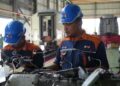 Perawatan kereta api di KAI Divre II Sumbar. (dok. istimewa)