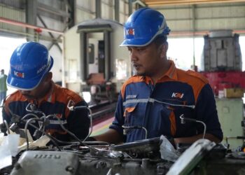 Perawatan kereta api di KAI Divre II Sumbar. (dok. istimewa)