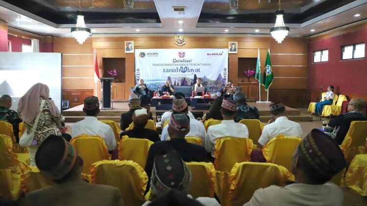 Sosialisasi terkait pendaftaran tanah ulayat. (dok. istimewa)