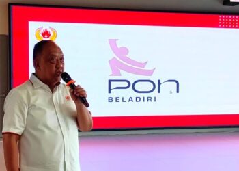 Ketua KONI Pusat Marciano Norman saat membuka iven PON Beladiri musim lalu. (dok. istimewa)