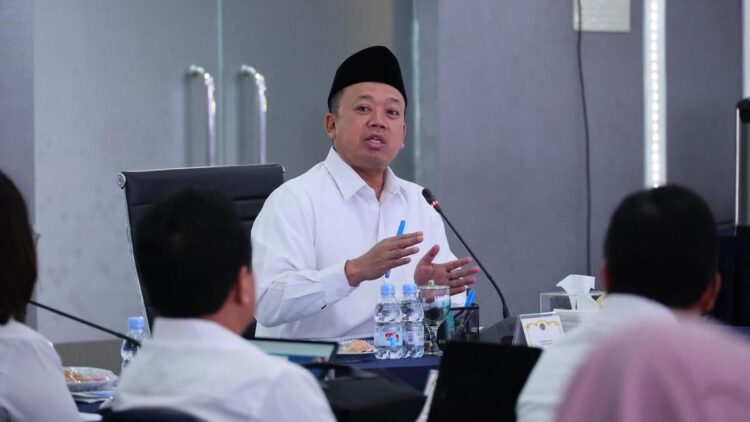 Menteri Nusron Dorong Kolaborasi dengan Pemda Bebaskan BPHTB bagi Masyarakat Kecil 1 Menteri Nusron Wahid saat beri wejangan kepada pegawai Kementerian ATR/BPN. (dok. istimewa)