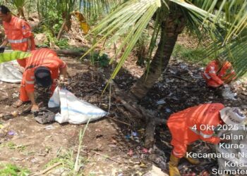 LPS Kurao Pagang kembali Bersihkan Tumpukan Sampah Ilegal