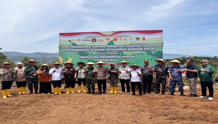 Wabup Solok Hadiri Penanaman Jagung Serentak dan Peresmian Gudang Ketahanan Pangan Polri