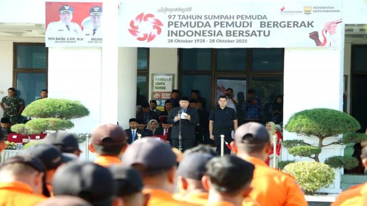 Wako Pariaman Yota Balad memimpin peringatan Hari Sumpah Pemuda tahun 2025. (Foto: Ist)