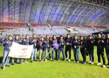 Kontingen Kementerian ATR BPN di PORNAS KORPRI 2025. (dok. istimewa)