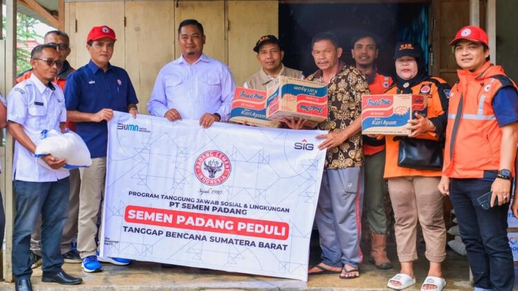 Bantuan dari Semen Padang untuk bencana di Sumbar. (dok. istimewa)