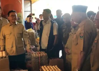 Mendag Budi Santoso menyisir Pasar Raya Padang bersama Gubernur Mahyeldi. (dok. istimewa)