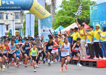 PLN Mobile run for charity 2025 di Payakumbuh. (dok. istimewa)