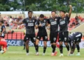 Selebrasi pemain Semen Padang FC usai memastikan kemenangan atas Persijap. (dok. MO SPFC)