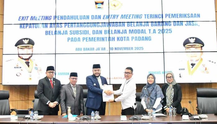 Pemko Padang Gelar Exit dan Entry Meeting dengan BPK Sumbar terkait Belanja Anggaran 2025