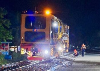 Perawatan geometrik jalur kereta di Sumbar. (dok. istimewa)