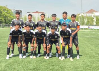 Tim sepakbola Sumbar di Popnas 2025. (dok. istimewa)