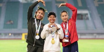 Koleksi 20 Medali Emas, Indonesia Bertahan di Tiga Besar Klasemen Medali SEA Games 2025 13 Atlet gymnastics Indonesia raih medali emas dan perak di SEA Games 2025. (dok. Kemenpora)