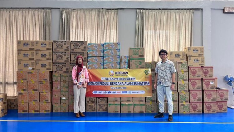 Bantuan dari Unicharm untuk bencana di Sumatera. (dok. istimewa)