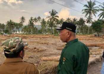 Gubernur Mahyeldi tinjau daerah Junjung Sirih pascabencana. (dok. adpsb)