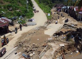 Kondisi terkini di daerah Batu Busuak yang terdampak bencana. (dok. istimewa)