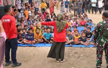 Layanan psikososial dengan mendongeng untuk anak korban terdampak bencana di Sumatera. (dok. istimewa)