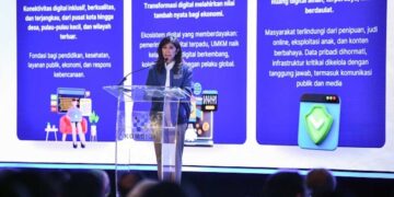 Kemkomdigi Tetapkan Arah Baru Indonesia Digital: Terhubung, Tumbuh, Terjaga 13 Menkomdigi Meutya Hafid dalam acara Indonesia Digital. (dok. istimewa)