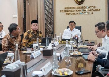 Rapat koordinasi Menteri Nusron dengan Menko PM. (dok. istimewa)