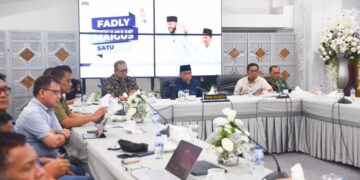 Rapat koordinasi terkait huntap. (dok. istimewa)