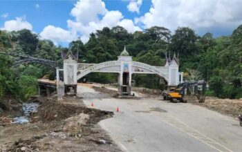 Kondisi terkini jembatan kembar pascabencana banjir bandang. (dok. istimewa)