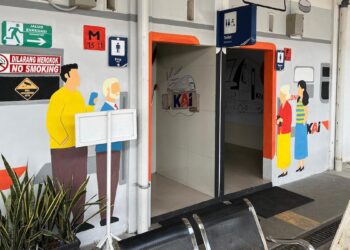 Toilet estetik di Stasiun KAI Divre II Sumbar. (dok. istimewa)