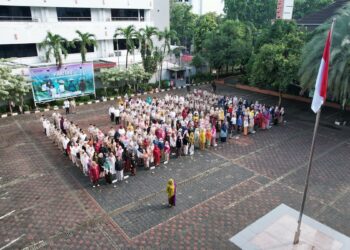 Upacara peringatan Hari Ibu di Kementerian ATR/BPN. (dok. istimewa)