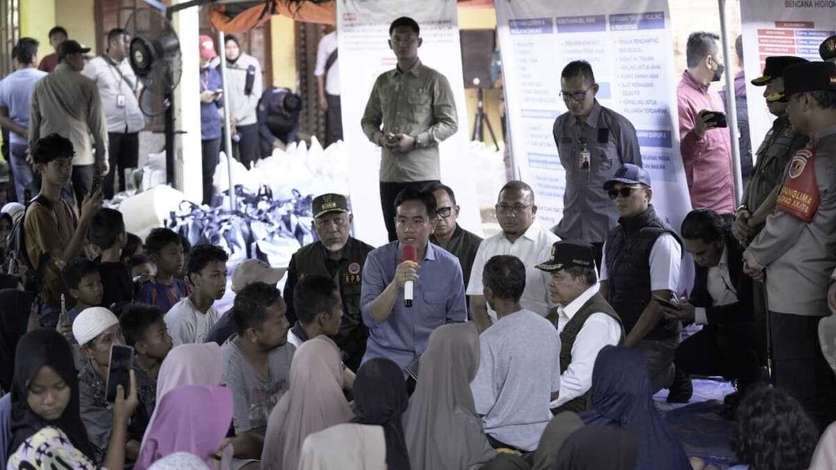 Wapres RI GIbran Rakabuming tinjau korban bencana di Agam. (dok. istimewa)