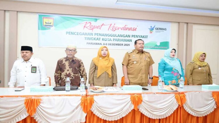 Wako Yota Balad Tekankan Pentingnya Koordinasi Hadapi Potensi KLB di Pariaman 1 Wako Pariaman Yota Balad membuka rakor P2P. (Foto: Ist)