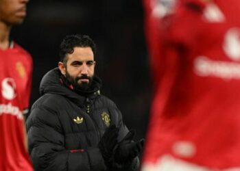 Pelatih Manchester United asal Portugal, Ruben Amorim resmi dipecat. (Oli SCARFF/AFP)