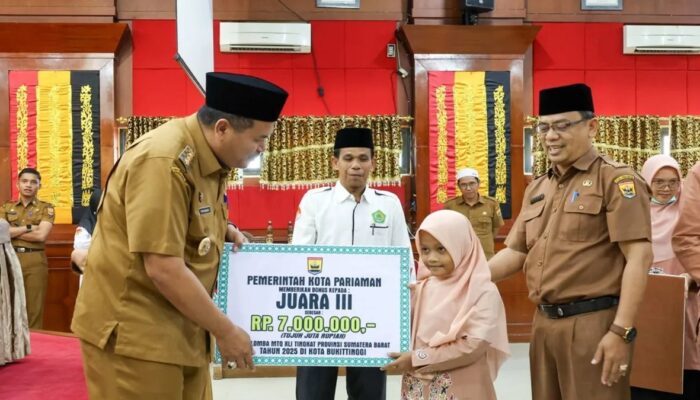 Raih Peringkat Lima MTQ Sumbar, Kafilah Pariaman Diguyur Bonus Rp320 Juta