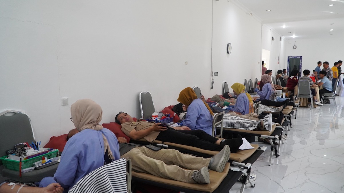 Donor Darah PLN UID Sumbar. (dok. istimewa)