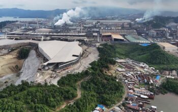 Foto udara kawasan pemukiman berbasis nikel di Sulteng. (dok. istimewa)